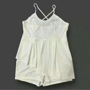 Woman’s White Jumpsuit Sleeveless One Piece Plus Size XXL